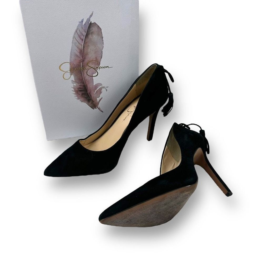 Jessica Simpson Centella Black Suede Heels size 9.5